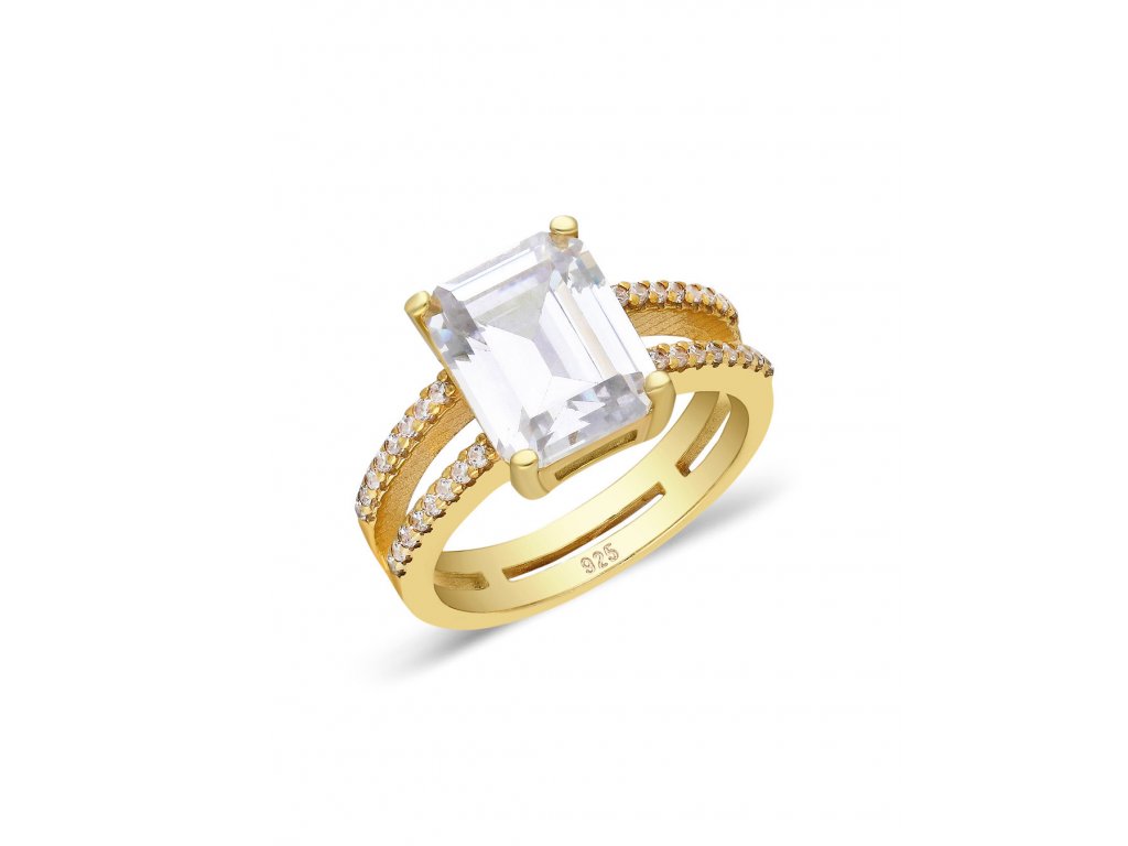 7227 Stříbrný luxusní prsten GOLD
